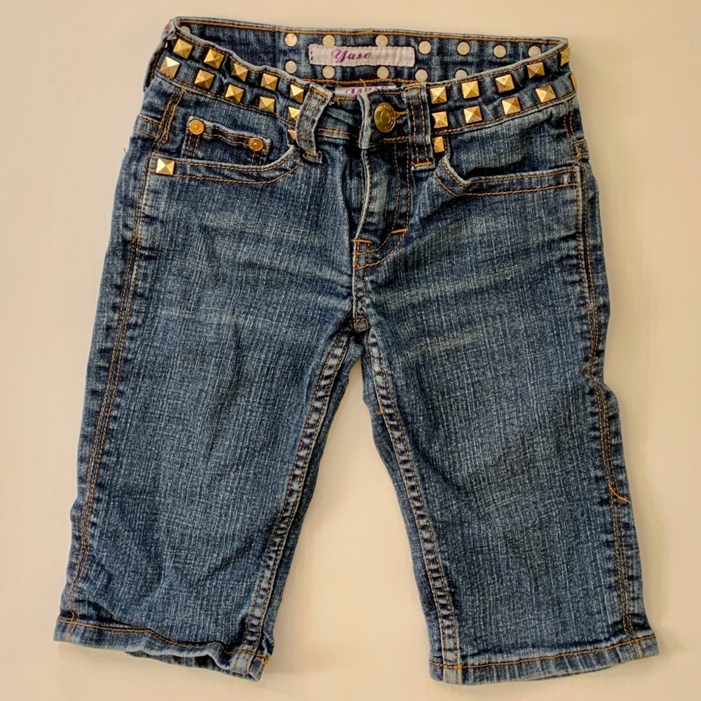 Yaso Jeans Denim Studded Girl Shorts  M